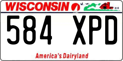 WI license plate 584XPD