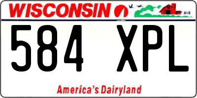 WI license plate 584XPL