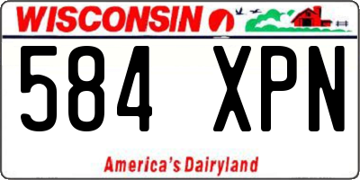 WI license plate 584XPN