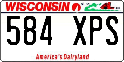 WI license plate 584XPS