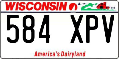 WI license plate 584XPV