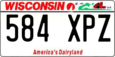 WI license plate 584XPZ