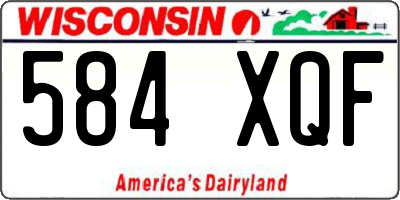 WI license plate 584XQF