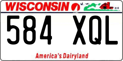 WI license plate 584XQL