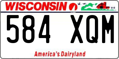 WI license plate 584XQM