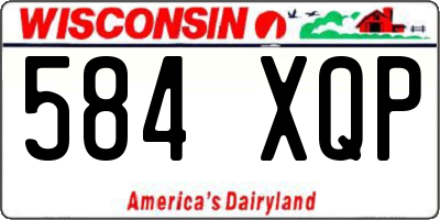 WI license plate 584XQP