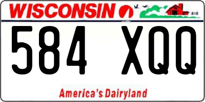 WI license plate 584XQQ