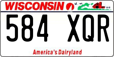WI license plate 584XQR