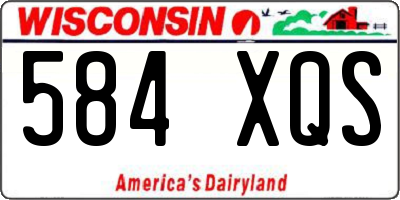 WI license plate 584XQS