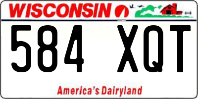 WI license plate 584XQT