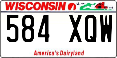 WI license plate 584XQW