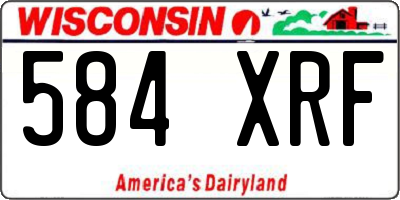 WI license plate 584XRF
