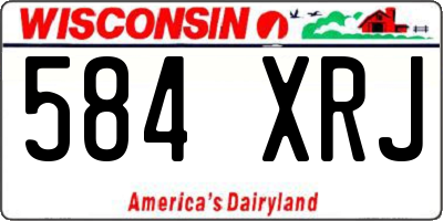 WI license plate 584XRJ