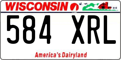 WI license plate 584XRL