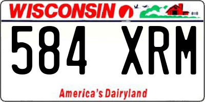 WI license plate 584XRM