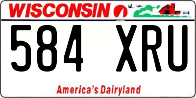WI license plate 584XRU