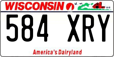 WI license plate 584XRY