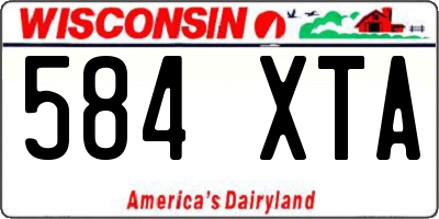 WI license plate 584XTA