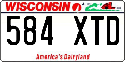 WI license plate 584XTD