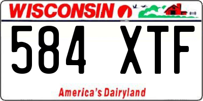 WI license plate 584XTF