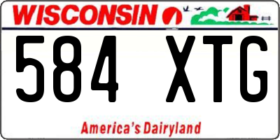 WI license plate 584XTG