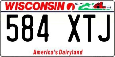 WI license plate 584XTJ