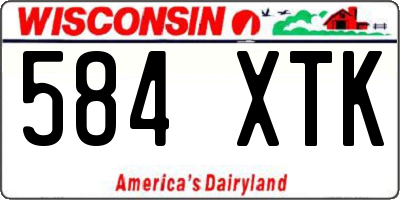 WI license plate 584XTK