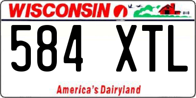 WI license plate 584XTL