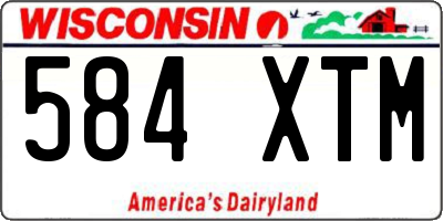 WI license plate 584XTM