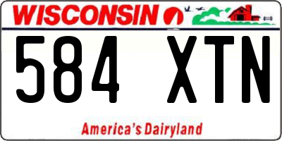 WI license plate 584XTN