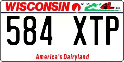 WI license plate 584XTP