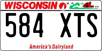WI license plate 584XTS