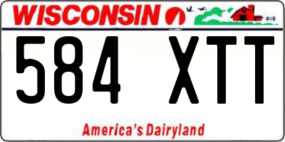 WI license plate 584XTT