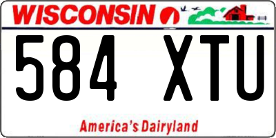 WI license plate 584XTU
