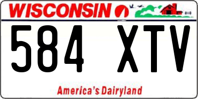 WI license plate 584XTV