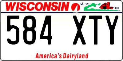 WI license plate 584XTY