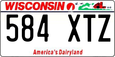 WI license plate 584XTZ