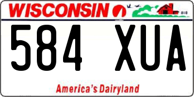 WI license plate 584XUA