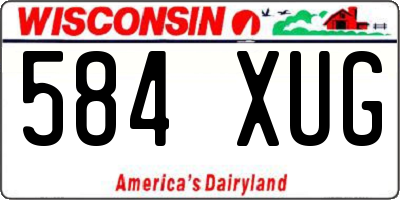 WI license plate 584XUG