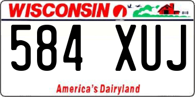 WI license plate 584XUJ