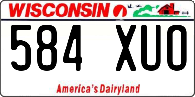 WI license plate 584XUO