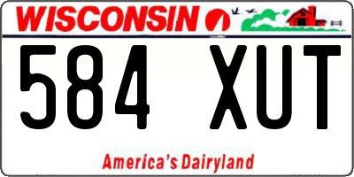 WI license plate 584XUT