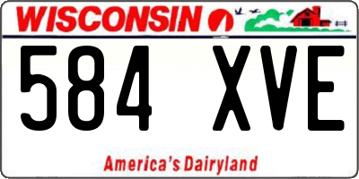 WI license plate 584XVE