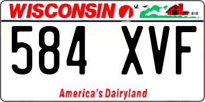 WI license plate 584XVF