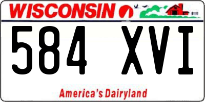 WI license plate 584XVI