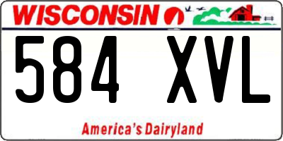 WI license plate 584XVL