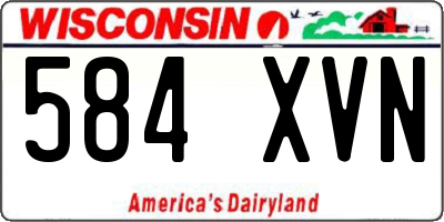 WI license plate 584XVN