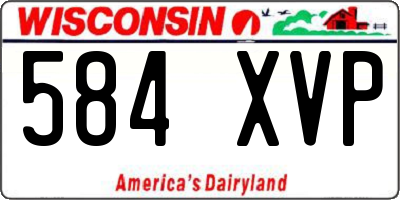 WI license plate 584XVP