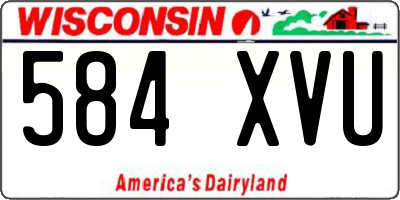 WI license plate 584XVU