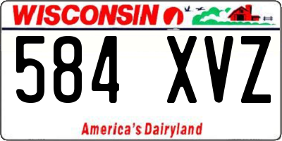 WI license plate 584XVZ